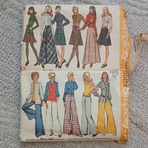 Simplicity 1970s Women's Fashion Separates Patterns Set Of 2